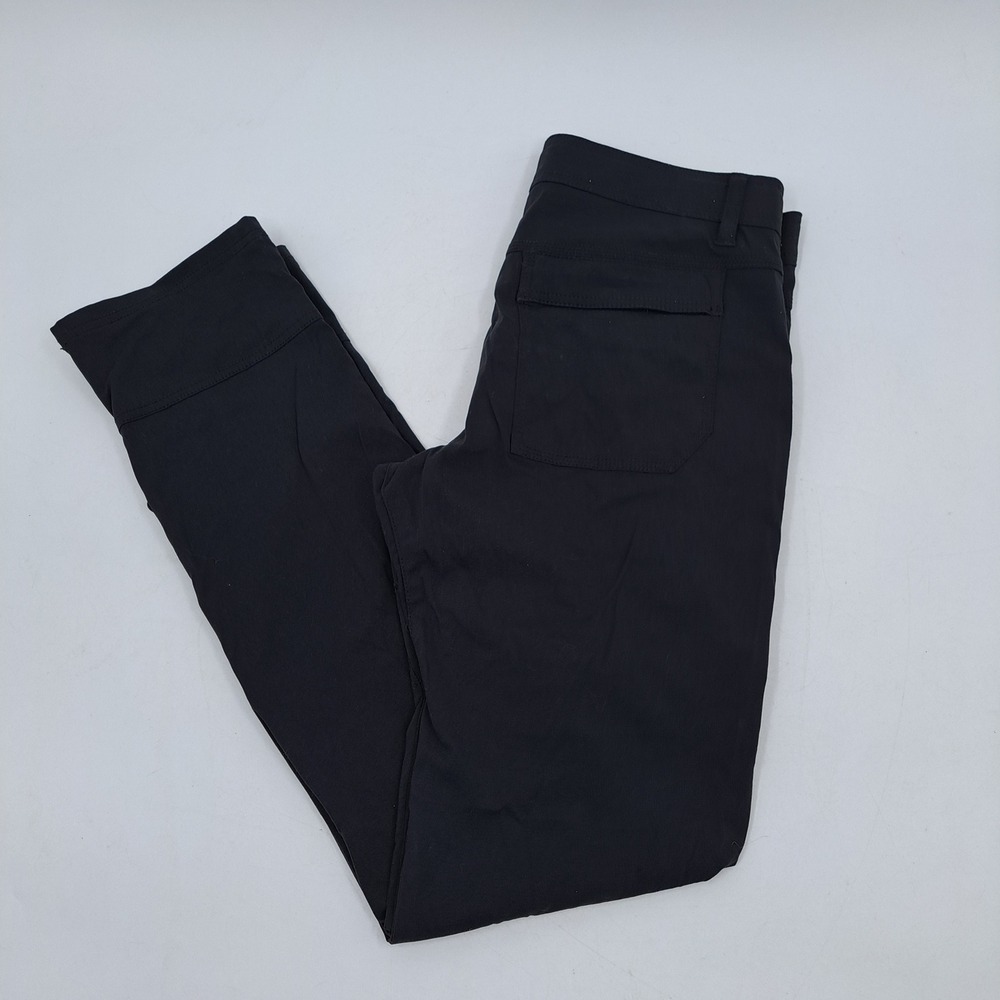 Prana Zion Straight Fit Pants Mens 32x34 Black Stretch Hiking Cargo Belted
